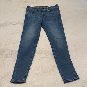 American Eagle Outfitters Women's Dark Blue Skinny Jeans
